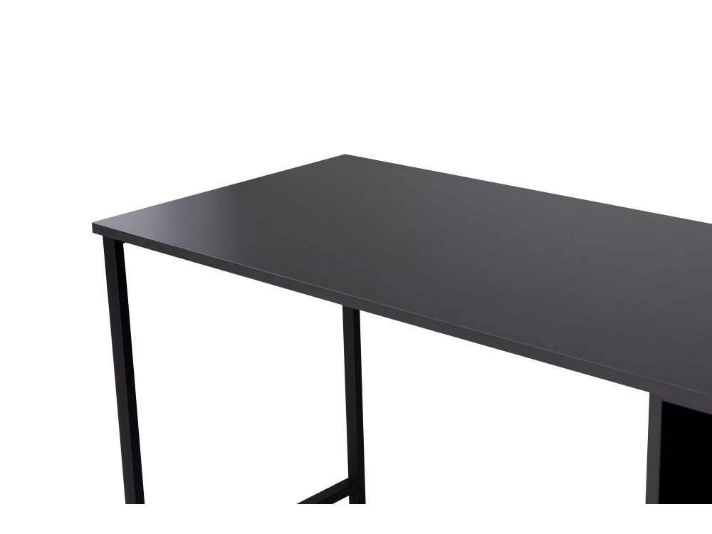 Schreibtisch „Twin Study Desk“ aus Holz – 240 x 60 x 74 cm – Anthrazit/Schwarz