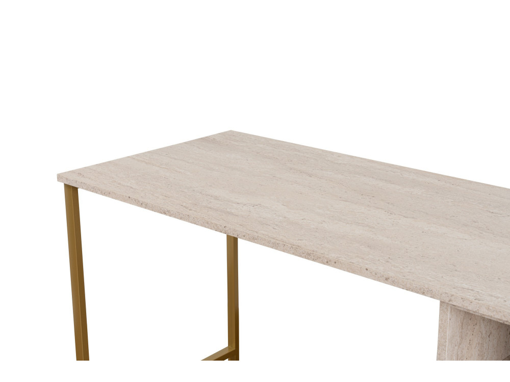 Schreibtisch „Twin Study Desk“ – 240 x 60 x 74 cm – Travertin Gold