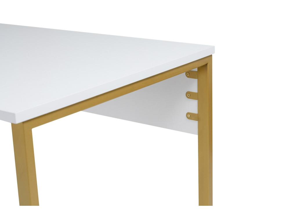 Schreibtisch „Twin Study Desk“ aus Holz – 240 x 60 x 74 cm – Goldweiß