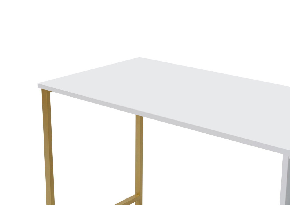 Schreibtisch „Twin Study Desk“ aus Holz – 240 x 60 x 74 cm – Goldweiß