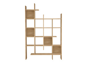 Holz-Bücherregal "Manco" - 122 x 25 x 188 cm - Eiche