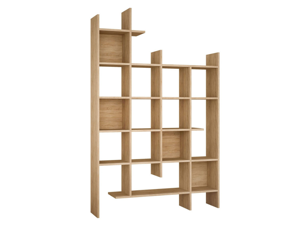 Holz-Bücherregal "Manco" - 122 x 25 x 188 cm - Eiche