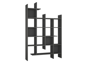 Holz-Bücherregal "Manco" - 122 x 25 x 188 cm - Anthrazit