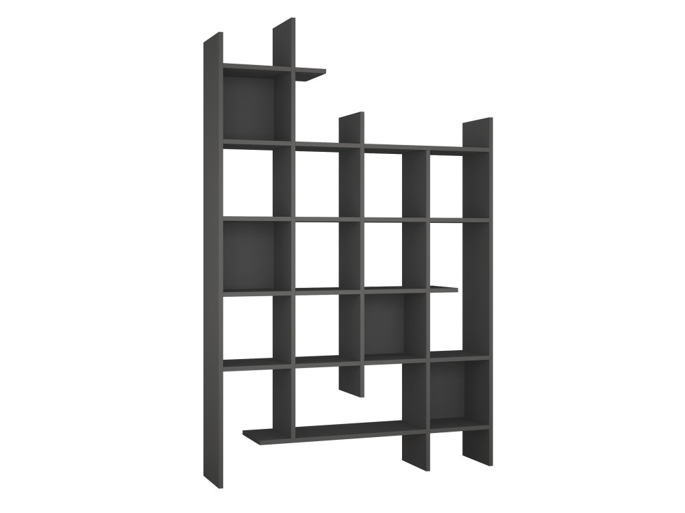 Holz-Bücherregal "Manco" - 122 x 25 x 188 cm - Anthrazit