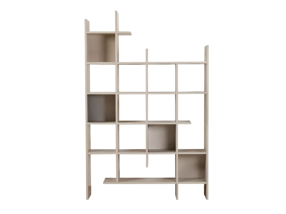 Bücherregal aus Holz "Manco" - 122 x 25 x 188 cm - Sandstein