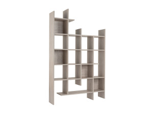 Bücherregal aus Holz "Manco" 122 x 25,5 x 188 cm - Travertin