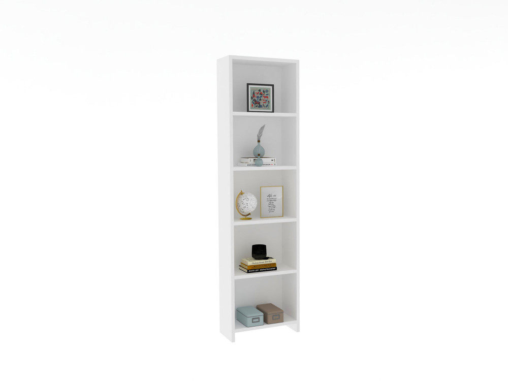 Bücherregal aus Holz "Barkin" - 40 x 19 x 150 cm - Weiß