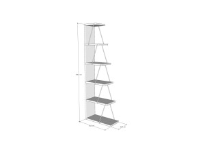 Bücherregal aus Holz „Nove“ – 50 x 22 x 150 cm – Braun