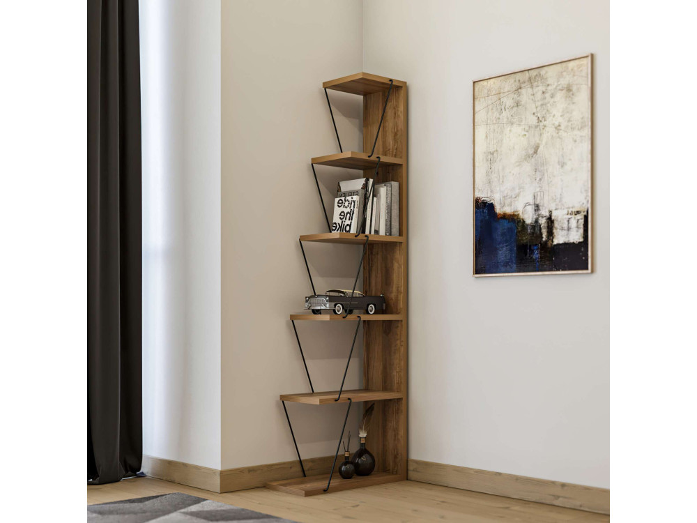 Bücherregal aus Holz „Nove“ – 50 x 22 x 150 cm – Braun