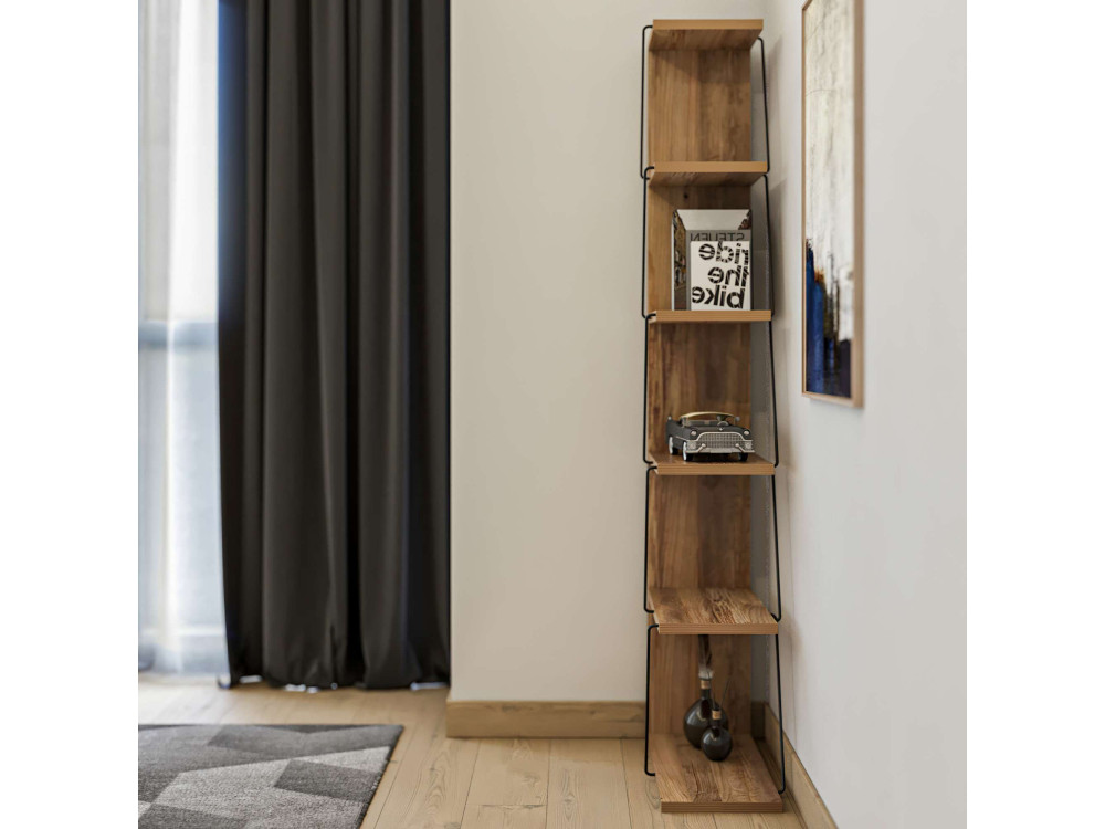 Bücherregal aus Holz „Nove“ – 50 x 22 x 150 cm – Braun