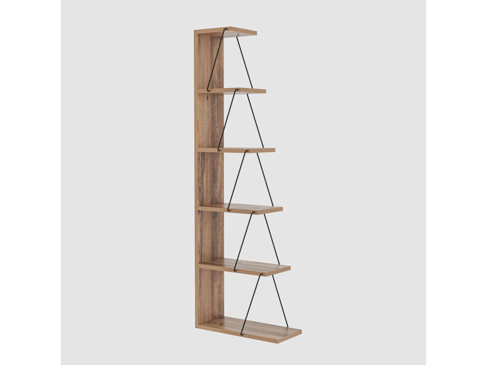 Bücherregal aus Holz „Nove“ – 50 x 22 x 150 cm – Braun
