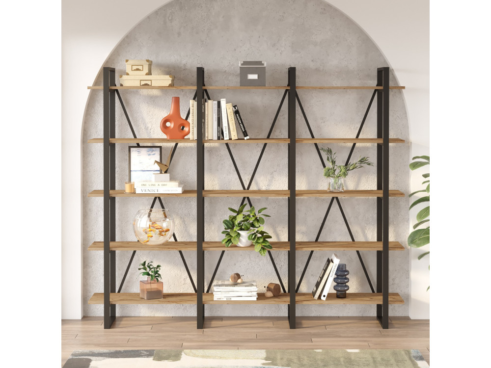 Bücherregal aus Holz "ML4" - 219 x 34 x 180 cm - Atlantische Kiefer