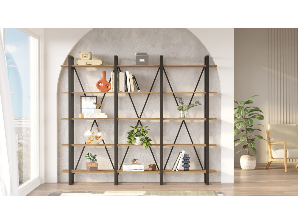 Bücherregal aus Holz "ML4" - 219 x 34 x 180 cm - Atlantische Kiefer
