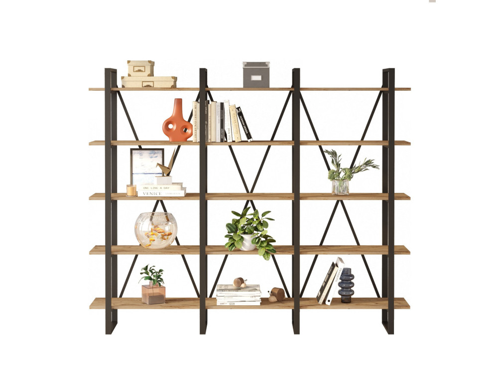 Bücherregal aus Holz "ML4" - 219 x 34 x 180 cm - Atlantische Kiefer