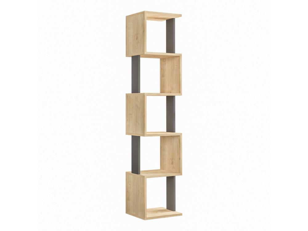 Bücherregal „Piri“ aus Holz – 35 x 30 x 161 cm – Sonoma-Eiche, Anthrazit