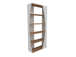 Holz Bücherregal "Selge " - 63 x 23 x 150 cm - atlantische KieferWeiß