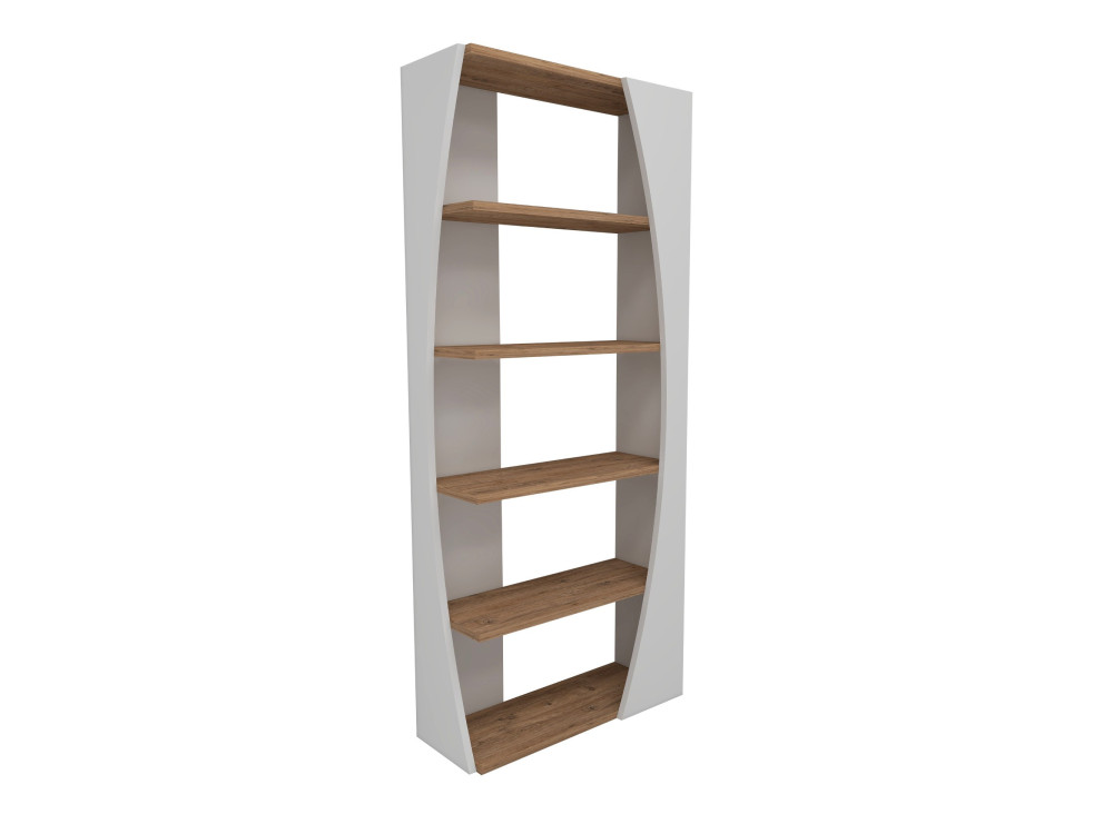 Bücherregal „Selge“ aus Holz – 63 x 23 x 150 cm – Atlantische Kiefer, Weiß