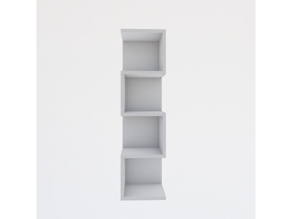 Bücherregal aus Holz "Alin" - 27 x 25 x 95 cm - Weiß