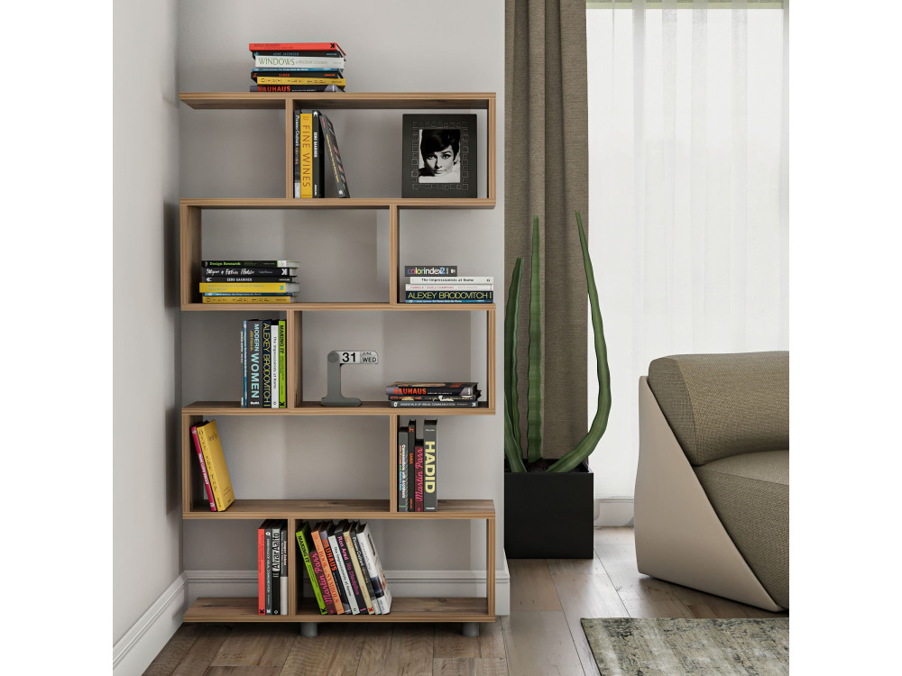 Bücherregal aus Holz "Elif" - 90 x 20 x 156 cm - Kiefer