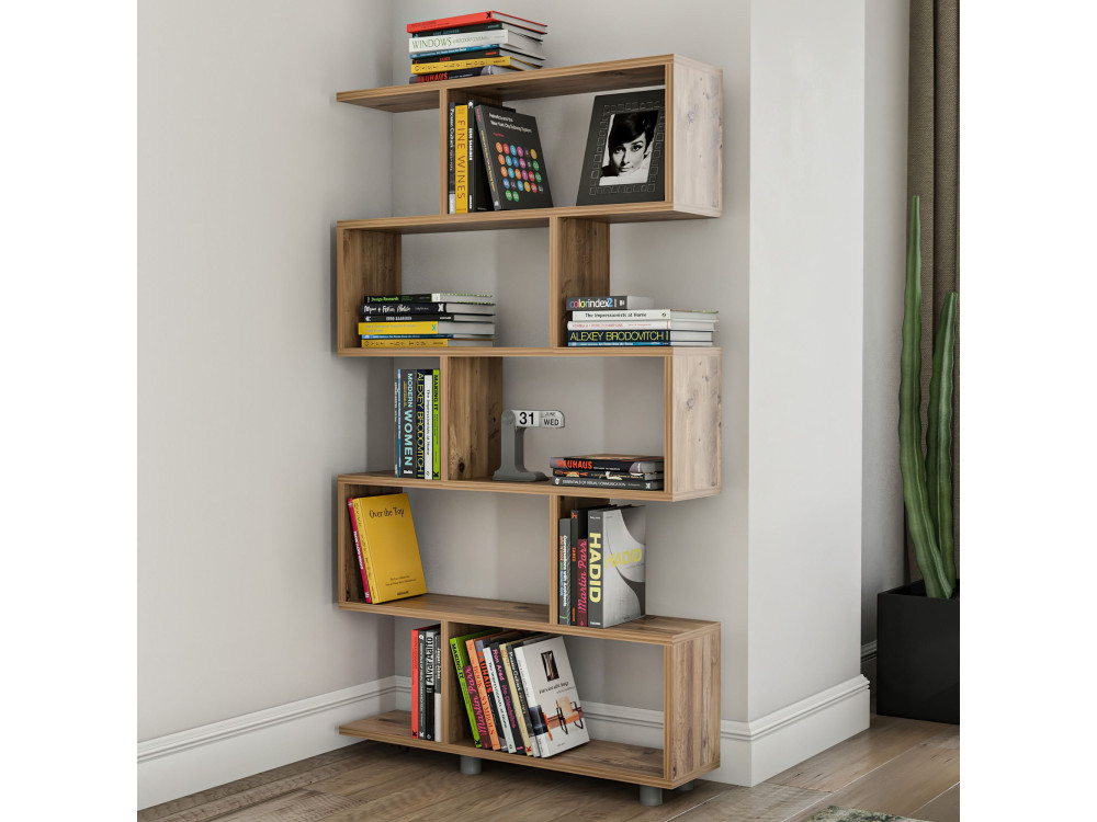 Bücherregal aus Holz "Elif" - 90 x 20 x 156 cm - Kiefer