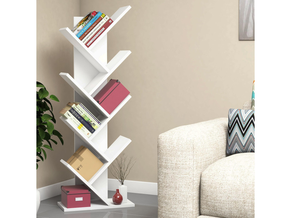 Bücherregal aus Holz "Hitit" - 46 x 22 x 128 cm - Weiß