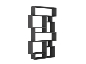 Holz Bücherregal "Karmato" - 96 x 25 x 168 cm - Anthrazitgrau