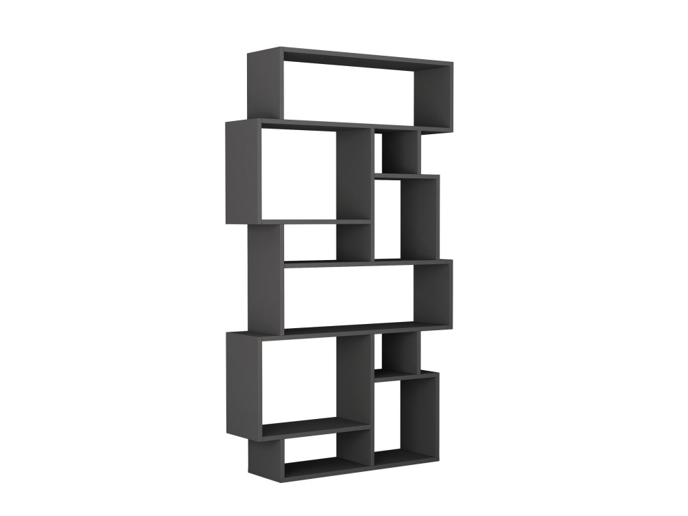 Holz Bücherregal "Karmato" - 96 x 25 x 168 cm - Anthrazitgrau