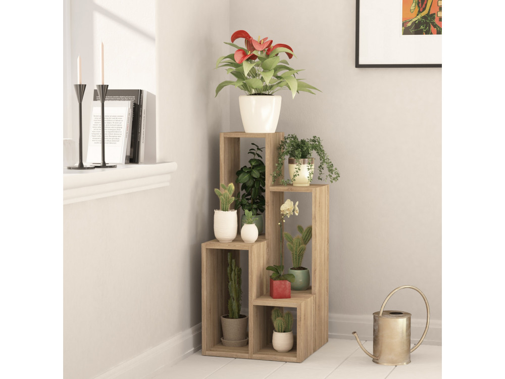 Bücherregal aus Holz "Sule" - 42 x 20 x 89 cm - Eiche