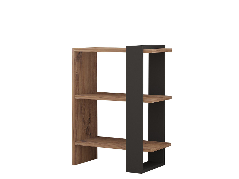 Holz Bücherregal "Ova" - 51 x 25 x 70 cm - EicheAnthrazit