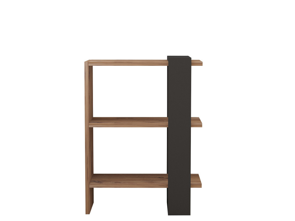 Holz Bücherregal "Ova" - 51 x 25 x 70 cm - EicheAnthrazit