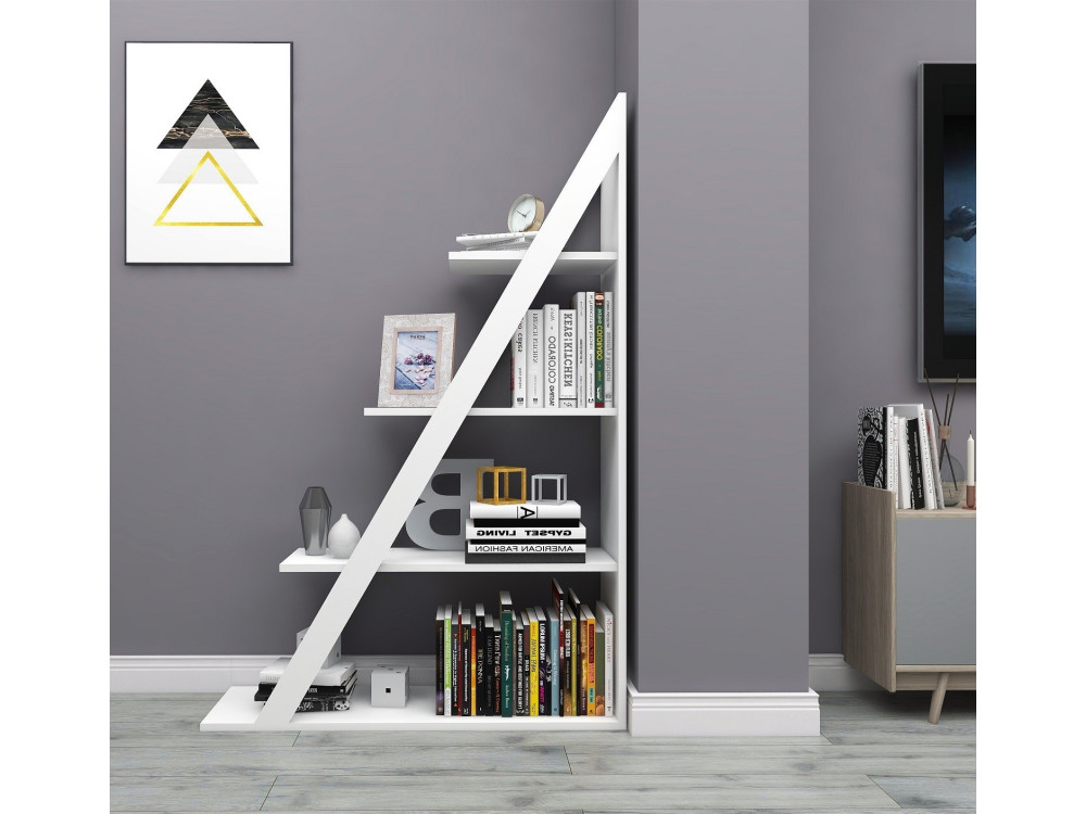 Bücherregal aus Holz "Arven" - 100 x 29 x 150 cm - Weiß