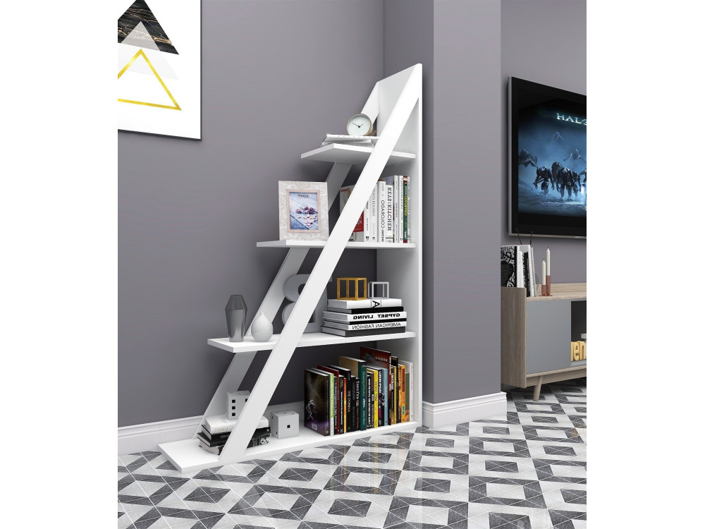 Bücherregal aus Holz "Arven" - 100 x 29 x 150 cm - Weiß