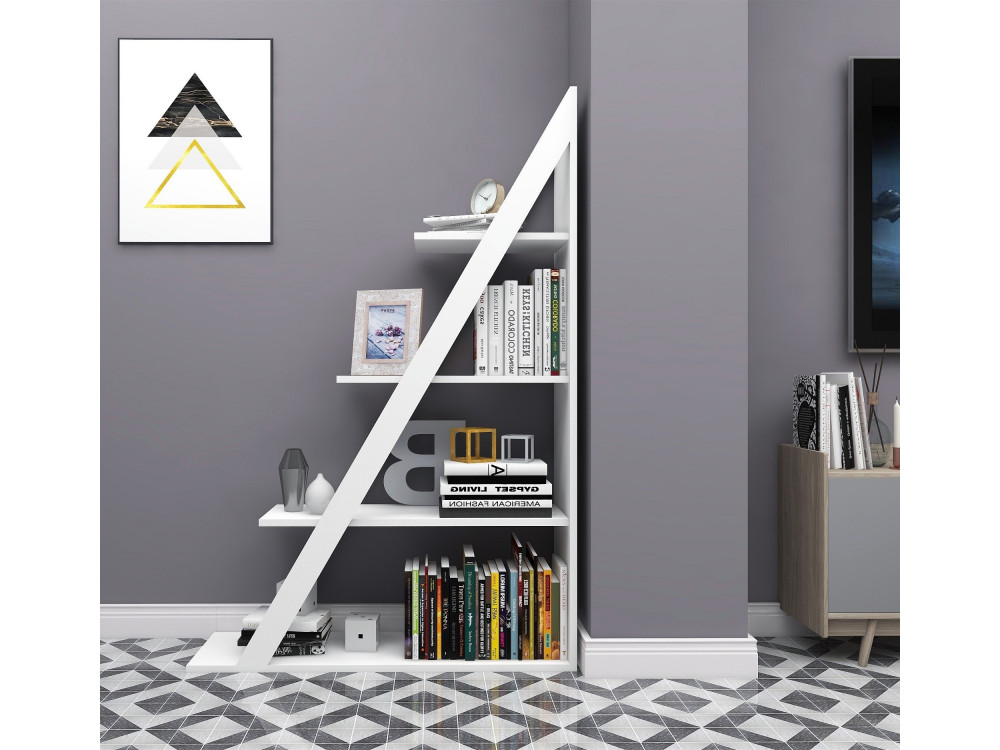 Bücherregal aus Holz "Arven" - 100 x 29 x 150 cm - Weiß