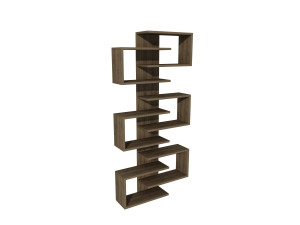 Bücherregal aus Holz "Lotus" - 75 x 21 x 161 cm - Walnussholz