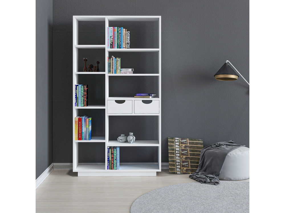 Bücherregal aus Holz "Luma" - 80 x 25 x 188 cm - Weiß