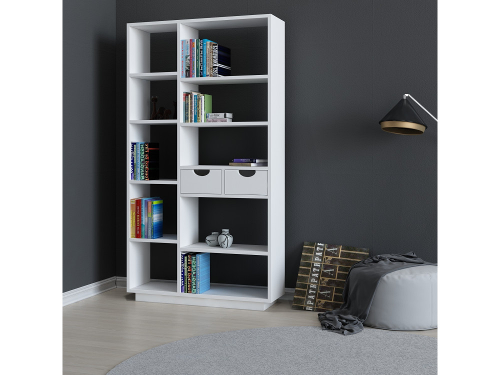 Bücherregal aus Holz "Luma" - 80 x 25 x 188 cm - Weiß
