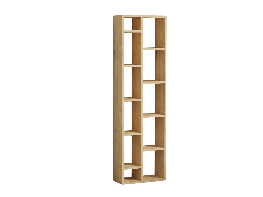 Holz Bücherregal "Tomi" - 45 x 20 x 150 cm - Eiche Saphir