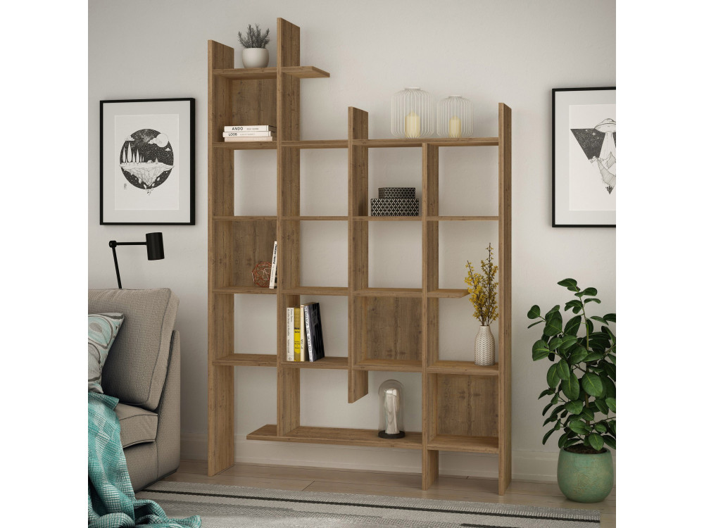 Bücherregal aus Holz "Manco" - 122 x 25 x 188 cm - Hitit