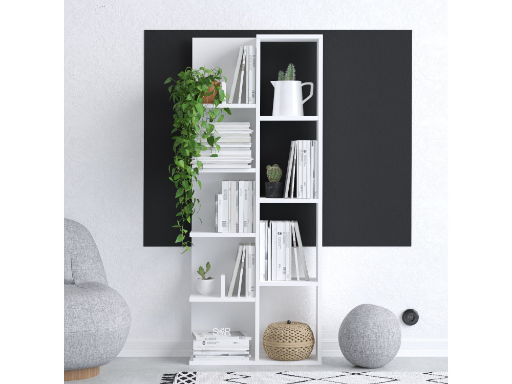 Bücherregal aus Holz "Viva" - 60 x 18 x 150 cm - Weiß