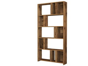 Bücherregal aus Holz "Lima" - 90 x 20 x 180 cm - Nussbaum