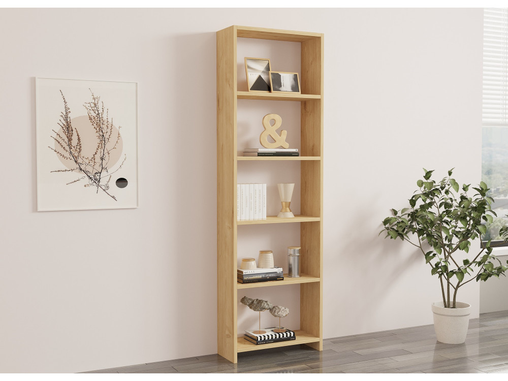 Bücherregal aus Holz "New" - 50 x 19 x 160 cm - Eiche