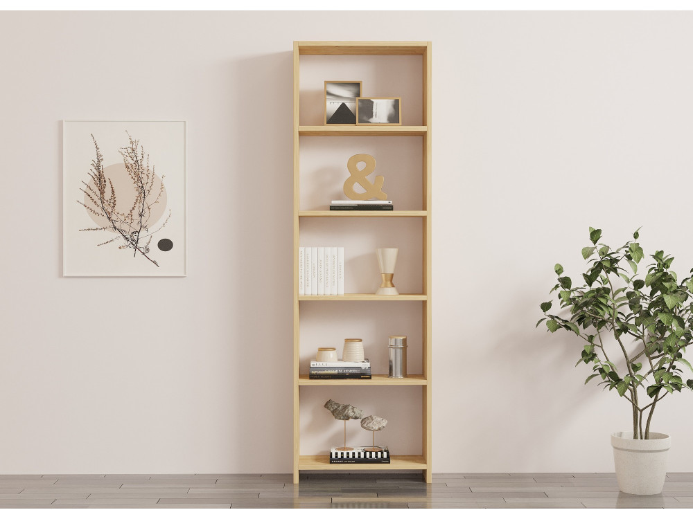 Bücherregal aus Holz "New" - 50 x 19 x 160 cm - Eiche