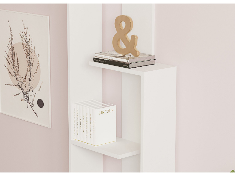 Bücherregal aus Holz "Wand" - 50 x 19 x 160 cm - Weiß