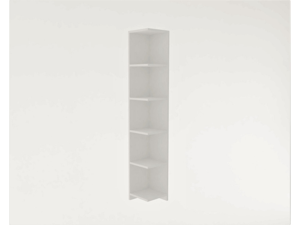 Holz Bücherregal "Ravella" - 25 x 25 x 160 cm - Weiß