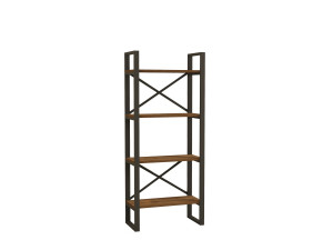 Bücherregal aus Holz "Alaro" - 66 x 32 x 150 cm - Walnussholz