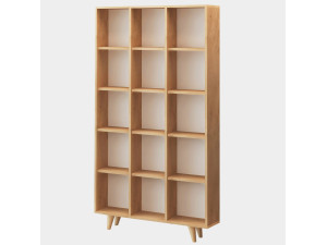 Holz Bücherregal "Zipa" 100 x 25 x 184 cm - Eiche