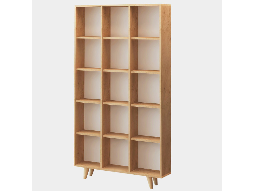 Holz Bücherregal "Zipa" 100 x 25 x 184 cm - Eiche