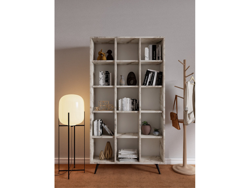 Holz Bücherregal "Zipa" 100 x 25 x 184 cm - Eiche