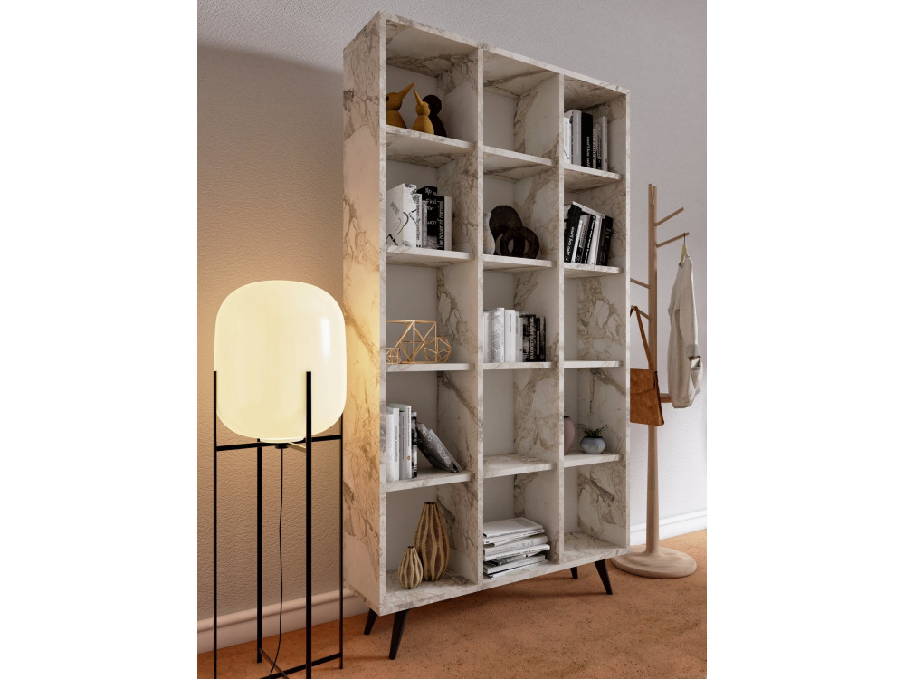Holz Bücherregal "Zipa" 100 x 25 x 184 cm - Eiche