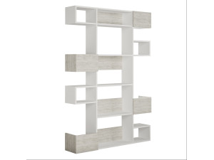 Holz Bücherregal "Niho" 120 x 27 x 171 cm - Weiß